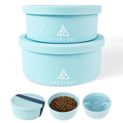 AVERYDAY Dual Portable Pet Bowls 50 Oz - Shopinapets