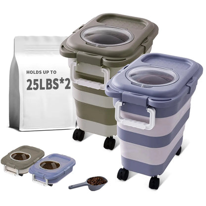 PetChow Vault 25 Lbs Collapsible Food Storage - Shopinapets