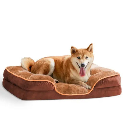 Small Pet Orthopedic Memory Foam Bed with Washable Cover - Shopinapets