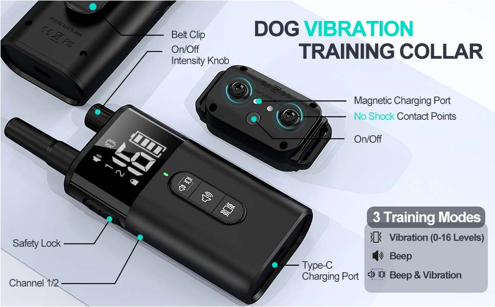Anti Shock Dog Training Collar for 2 Dogs - Shopinapets  Anti Shock Dog Training Collar for 2 Dogs Shopinapets #