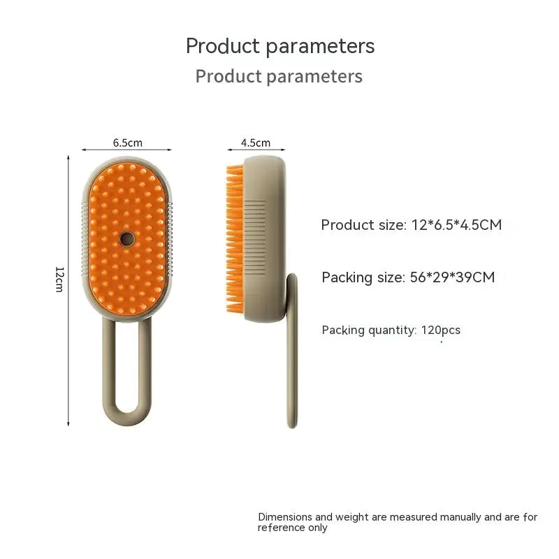 Steam Brush Electric Spray  - Pet  Massage - Grooming Comb  - Hair Removal