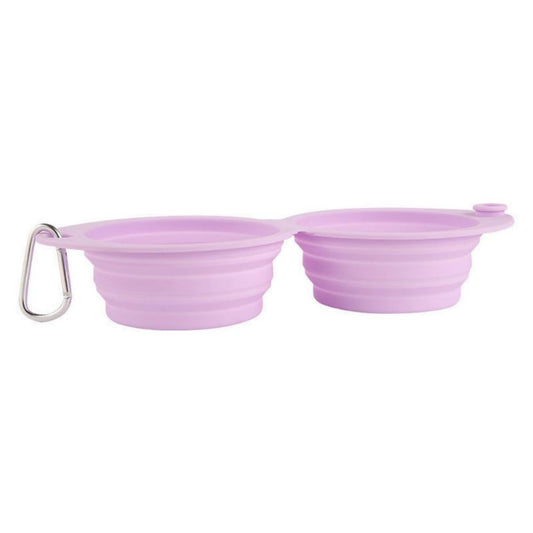 Collapsible Dog Bowls 2 In 1 Foldable Pet Food Water Bowl With Integrated Molding Double Bowl Design  Perfect For Walking Hiking And Camping - Shopinapets  Collapsible Dog Bowls 2 In 1 Foldable Pet Food Water Bowl With Integrated Molding Double Bowl Design  Perfect For Walking Hiking And Camping Shopinapets #