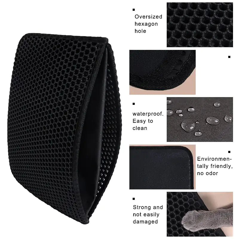 Dual Layer Cat Litter Catcher Mat - Shopinapets  Dual Layer Cat Litter Catcher Mat Shopinapets #