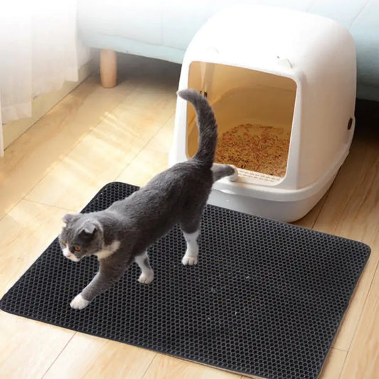 Dual Layer Cat Litter Catcher Mat - Shopinapets  Dual Layer Cat Litter Catcher Mat Shopinapets #