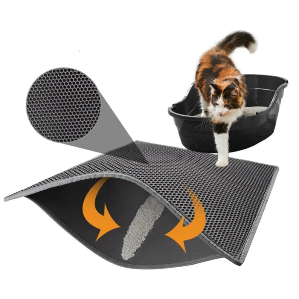 Dual Layer Cat Litter Catcher Mat - Shopinapets  Dual Layer Cat Litter Catcher Mat Shopinapets #