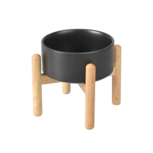 ElevateCeramic Pet Bowl with Wood Stand - Single 28.7OZ - Shopinapets  ElevateCeramic Pet Bowl with Wood Stand - Single 28.7OZ Shopinapets #