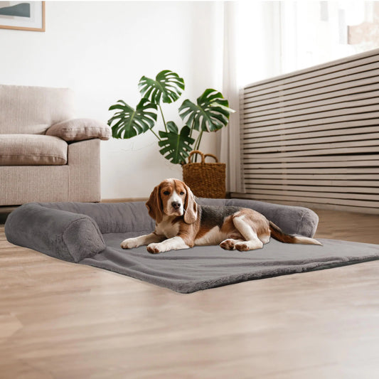 Furry Friend Sofa Bed  - with Washable Cover (Gray) - Shopinapets  Furry Friend Sofa Bed  - with Washable Cover (Gray) Shopinapets #