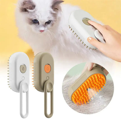 Steam Brush Electric Spray  - Pet  Massage - Grooming Comb  - Hair Removal