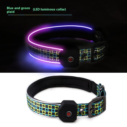 LED Pet Luminous Printing Reflective Stripe USB Charging Shiny Dog Collar - Shopinapets  LED Pet Luminous Printing Reflective Stripe USB Charging Shiny Dog Collar Shopinapets #