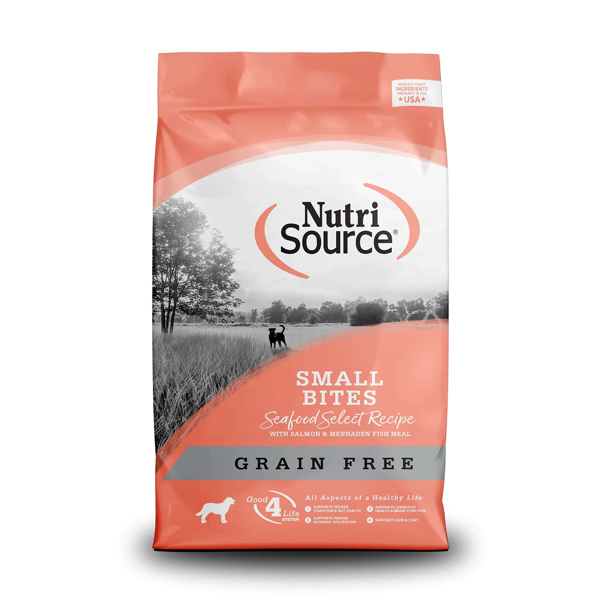 NutriSource Seafood Select Grain-Free Dog Food Made with Salmon and Menhaden Fish Meal 15LB Dry Dog Food - Shopinapets  NutriSource Seafood Select Grain-Free Dog Food Made with Salmon and Menhaden Fish Meal 15LB Dry Dog Food Shopinapets #