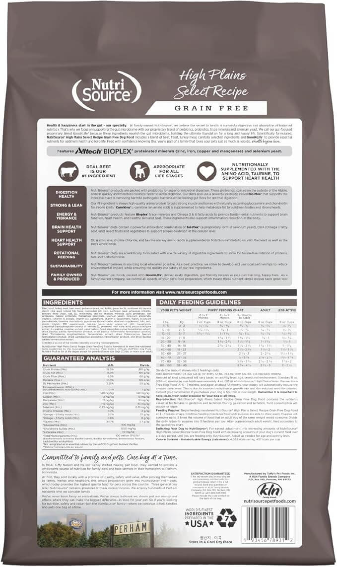 NutriSource Select Beef, Trout & Turkey Meal Grain-Free 15LB - Shopinapets  NutriSource Select Beef, Trout & Turkey Meal Grain-Free 15LB Shopinapets #