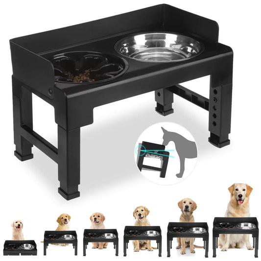 ElevateDine Adjustable Dog Bowl Stand