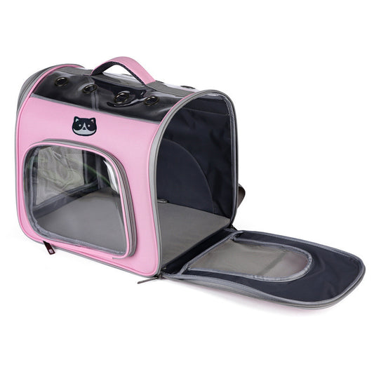 Outdoor Portable See Through Breathable Portable Large Space Pet Bag - Shopinapets  Outdoor Portable See Through Breathable Portable Large Space Pet Bag Shopinapets #