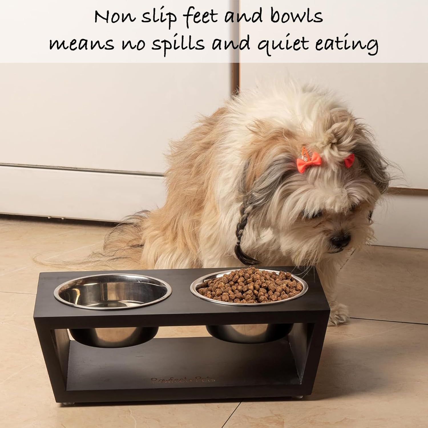 Pawfect Pets Elevated Small Pet Feeder Set - Black - Shopinapets  Pawfect Pets Elevated Small Pet Feeder Set - Black Shopinapets #