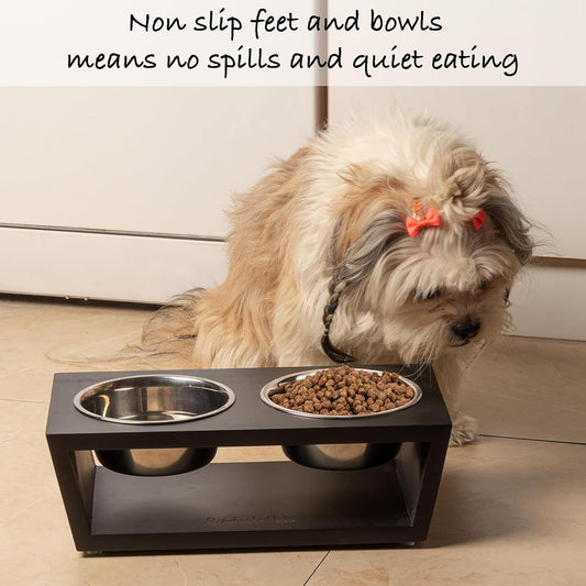 Pawfect Pets Elevated Small Pet Feeder Set - Black - Shopinapets  Pawfect Pets Elevated Small Pet Feeder Set - Black Shopinapets #