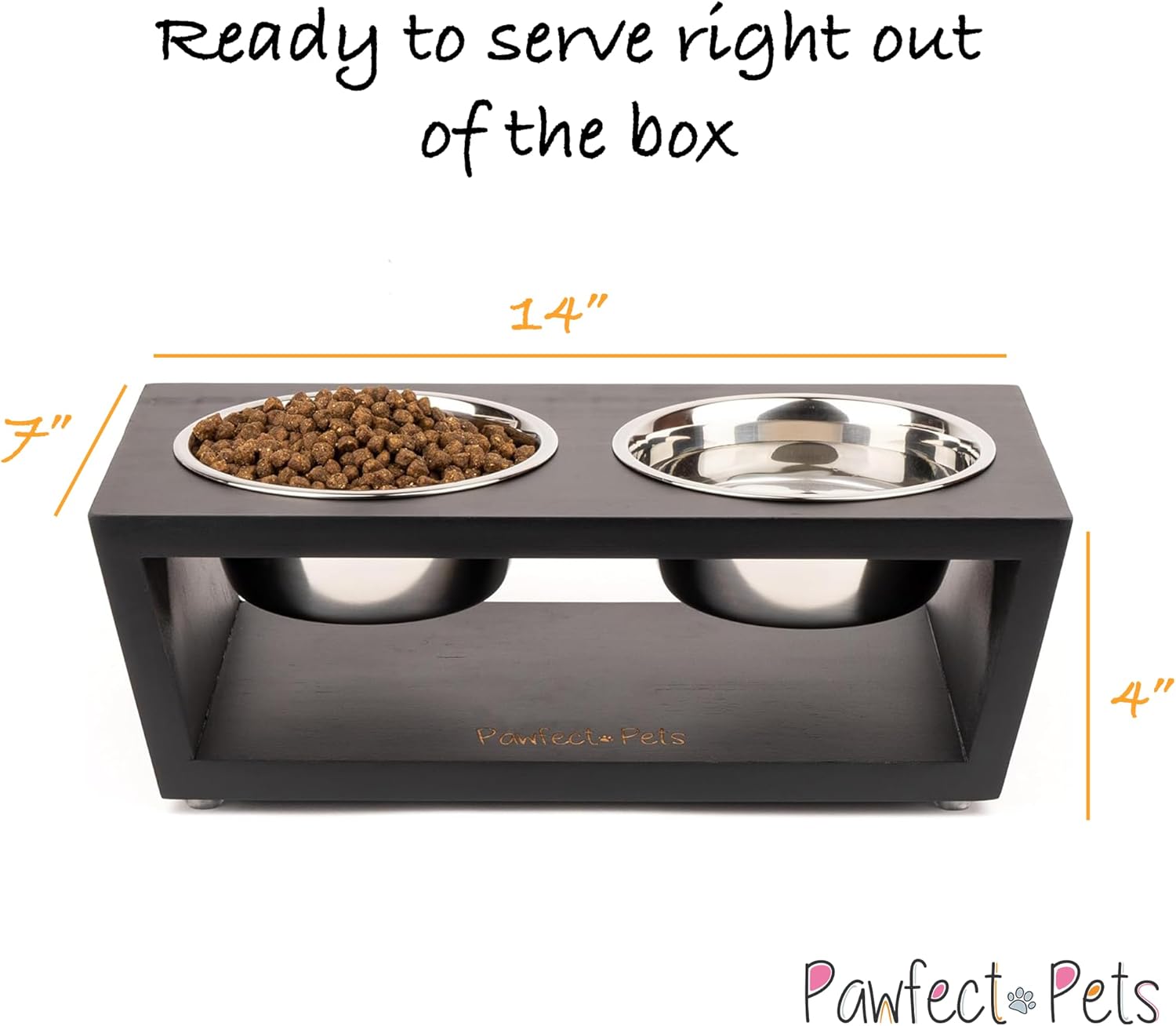 Pawfect Pets Elevated Small Pet Feeder Set - Black - Shopinapets  Pawfect Pets Elevated Small Pet Feeder Set - Black Shopinapets #