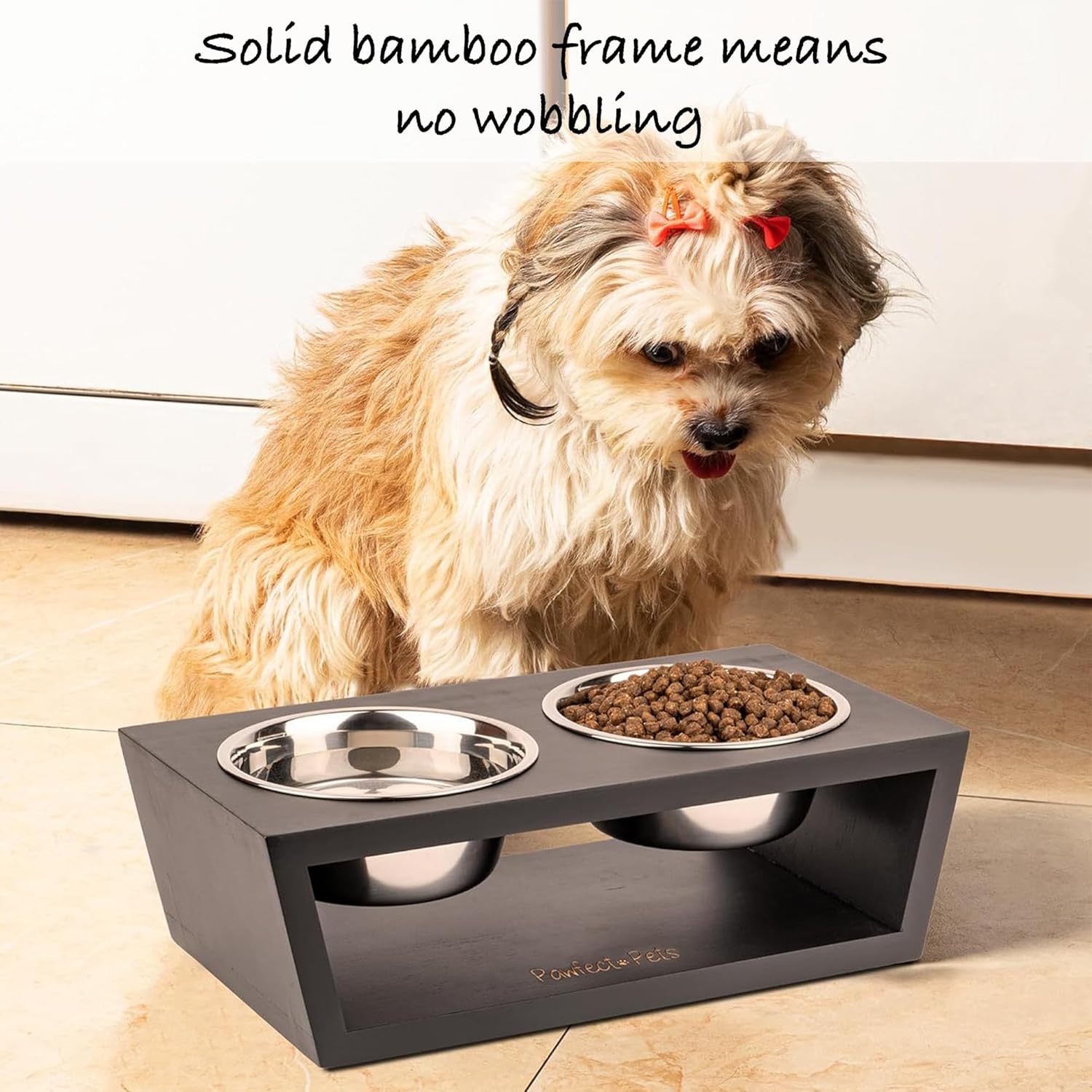 Pawfect Pets Elevated Small Pet Feeder Set - Black - Shopinapets  Pawfect Pets Elevated Small Pet Feeder Set - Black Shopinapets #