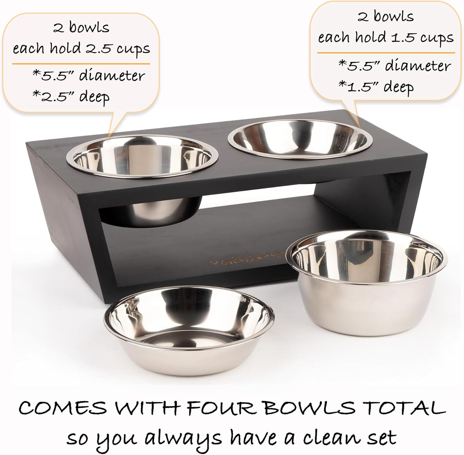 Pawfect Pets Elevated Small Pet Feeder Set - Black - Shopinapets  Pawfect Pets Elevated Small Pet Feeder Set - Black Shopinapets #
