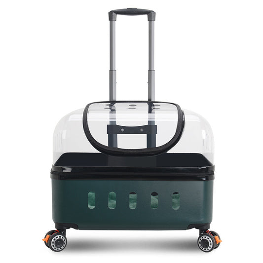 Pet Travel Trolley Bag with Universal Wheels for Outdoor Adventures - Large Capacity and Breathable Design - Shopinapets  Pet Travel Trolley Bag with Universal Wheels for Outdoor Adventures - Large Capacity and Breathable Design Shopinapets #