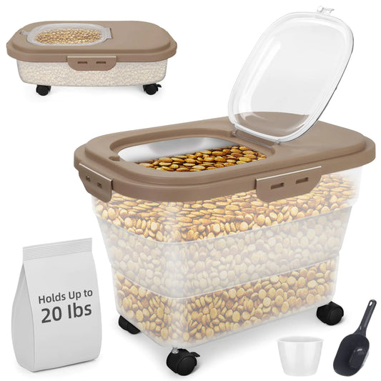 PetChamp Collapsible Airtight Food Bin 20lb - Shopinapets  PetChamp Collapsible Airtight Food Bin 20lb Shopinapets #