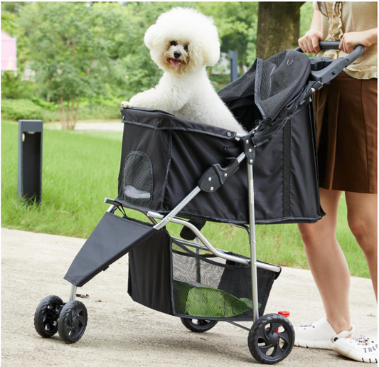 PetJoy Foldable Stroller for Small Pets - Shopinapets  PetJoy Foldable Stroller for Small Pets Shopinapets #