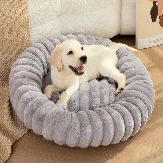 Plush Round Cat & Dog Nest - Shopinapets Material: Long plush for ultimate softness Design: Round shape for cozy nesting Warmth: Keeps pets warm during winter Comfort: Super soft mat for deep sleeping Use: Ideal for both cats and dogs Placement: Suitable for sofas, beds, and pet kennels Plush Round Cat & Dog Nest Shopinapets #