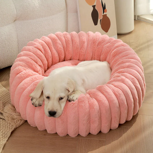 Plush Round Cat & Dog Nest - Shopinapets Material: Long plush for ultimate softness Design: Round shape for cozy nesting Warmth: Keeps pets warm during winter Comfort: Super soft mat for deep sleeping Use: Ideal for both cats and dogs Placement: Suitable for sofas, beds, and pet kennels Plush Round Cat & Dog Nest Shopinapets #