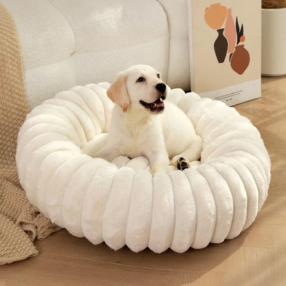 Plush Round Cat & Dog Nest - Shopinapets Material: Long plush for ultimate softness Design: Round shape for cozy nesting Warmth: Keeps pets warm during winter Comfort: Super soft mat for deep sleeping Use: Ideal for both cats and dogs Placement: Suitable for sofas, beds, and pet kennels Plush Round Cat & Dog Nest Shopinapets #