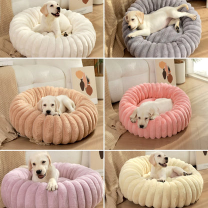 Plush Round Cat & Dog Nest - Shopinapets Material: Long plush for ultimate softness Design: Round shape for cozy nesting Warmth: Keeps pets warm during winter Comfort: Super soft mat for deep sleeping Use: Ideal for both cats and dogs Placement: Suitable for sofas, beds, and pet kennels Plush Round Cat & Dog Nest Shopinapets #