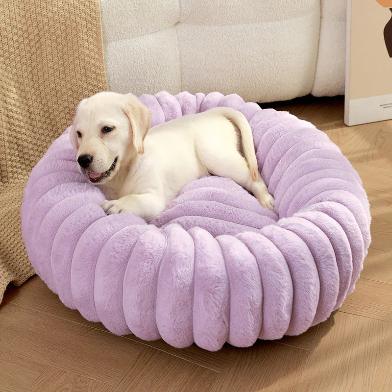 Plush Round Cat & Dog Nest - Shopinapets Material: Long plush for ultimate softness Design: Round shape for cozy nesting Warmth: Keeps pets warm during winter Comfort: Super soft mat for deep sleeping Use: Ideal for both cats and dogs Placement: Suitable for sofas, beds, and pet kennels Plush Round Cat & Dog Nest Shopinapets #