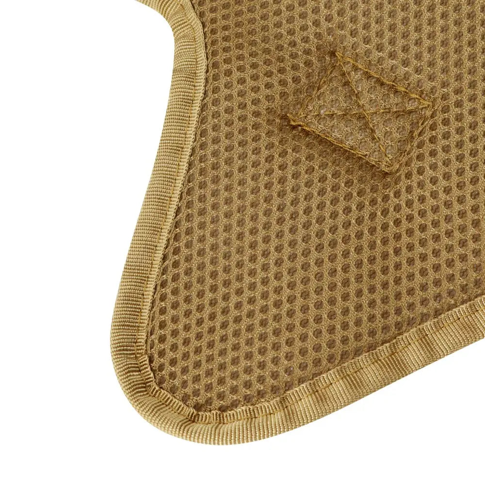 Brown textured fabric with a pocket on a white background