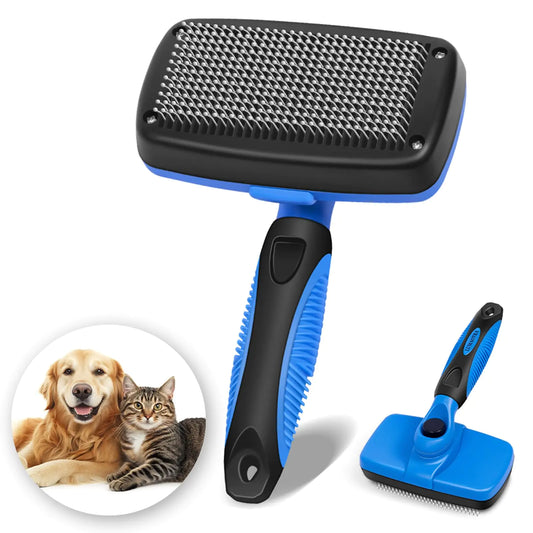 Self Cleaning Slicker Brush for Dogs & Cat - Shopinapets  Self Cleaning Slicker Brush for Dogs & Cat Shopinapets #