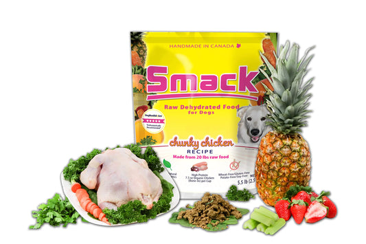 Smack Pet Food Organic Raw Dehydrated Food for Dogs (Chunky Chicken-8.8 Ounce) - Shopinapets  Smack Pet Food Organic Raw Dehydrated Food for Dogs (Chunky Chicken-8.8 Ounce) Shopinapets #