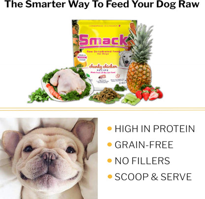 Smack Pet Food Organic Raw Dehydrated Food for Dogs (Chunky Chicken-8.8 Ounce) - Shopinapets  Smack Pet Food Organic Raw Dehydrated Food for Dogs (Chunky Chicken-8.8 Ounce) Shopinapets #