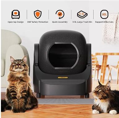 Smart Litter Box -Open Top for Multiple Cats - Odor Control-89.5L - Shopinapets  Smart Litter Box -Open Top for Multiple Cats - Odor Control-89.5L Shopinapets #
