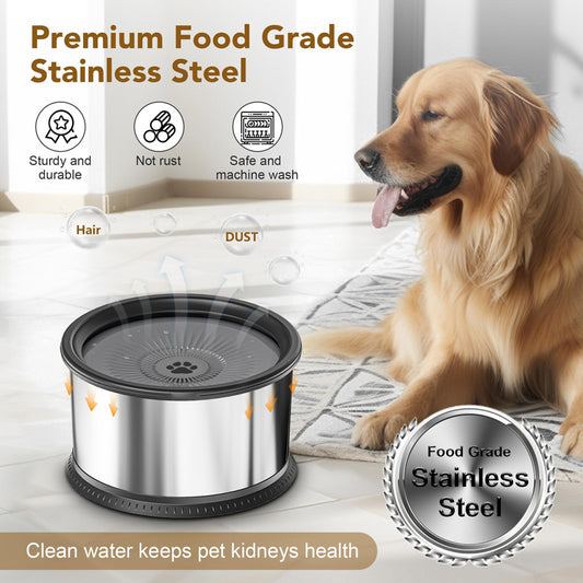 Stainless Steel Non-slip Pet Water Bowl with Large Capacity and Splash-proof Design - Shopinapets  Stainless Steel Non-slip Pet Water Bowl with Large Capacity and Splash-proof Design Shopinapets #