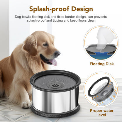 Stainless Steel Non-slip Pet Water Bowl with Large Capacity and Splash-proof Design - Shopinapets  Stainless Steel Non-slip Pet Water Bowl with Large Capacity and Splash-proof Design Shopinapets #