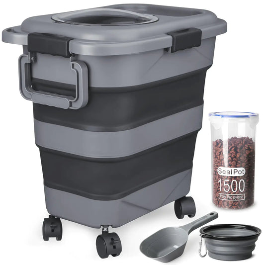 TIOVERY Pet Food Keeper 10-25 lbs with Wheels - Shopinapets  TIOVERY Pet Food Keeper 10-25 lbs with Wheels Shopinapets #