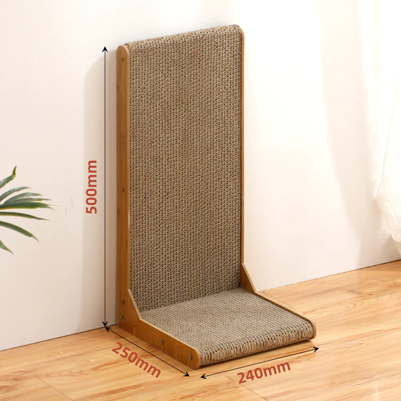 Vertical Scratching Board - Shopinapets Discover the ultimate scratching experience for your cat with our vertical scratching board. Expertly designed with durability in mind, it boasts an L-shaped layout that is perfect for maximizing space and promoting your cat's natural scratching instincts. Vertical Scratching Board Shopinapets #
