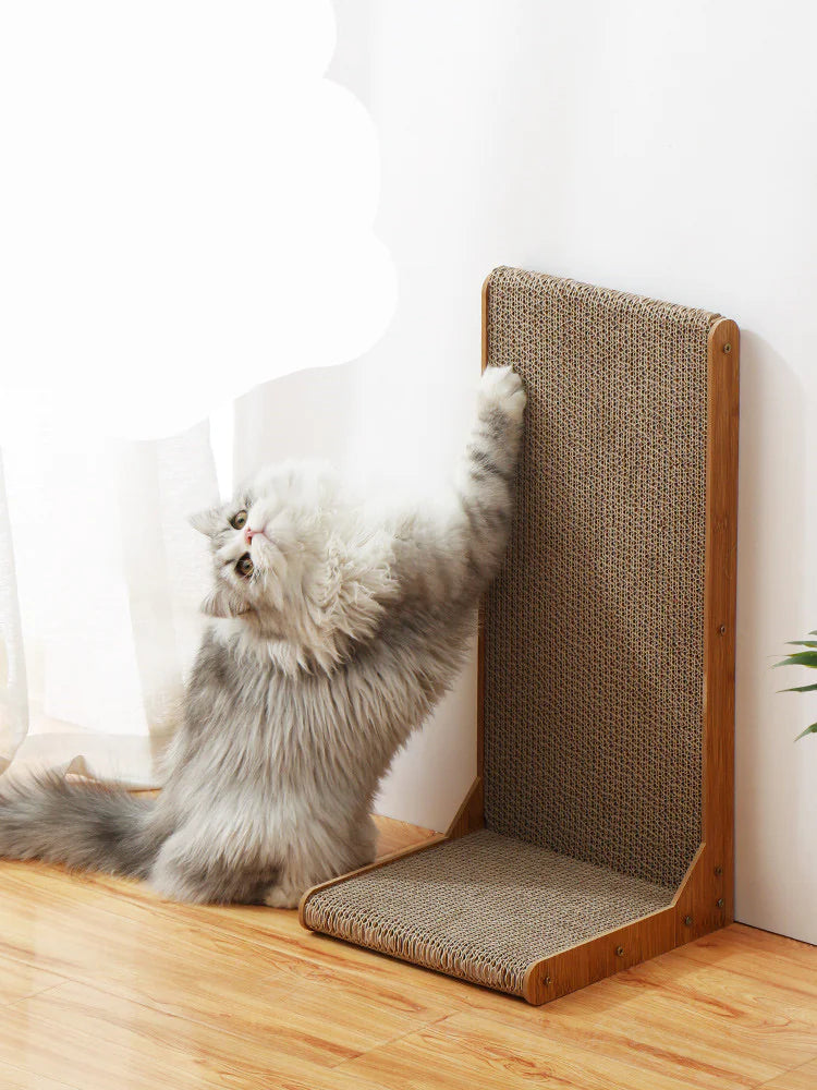 Vertical Scratching Board - Shopinapets Discover the ultimate scratching experience for your cat with our vertical scratching board. Expertly designed with durability in mind, it boasts an L-shaped layout that is perfect for maximizing space and promoting your cat's natural scratching instincts. Vertical Scratching Board Shopinapets #