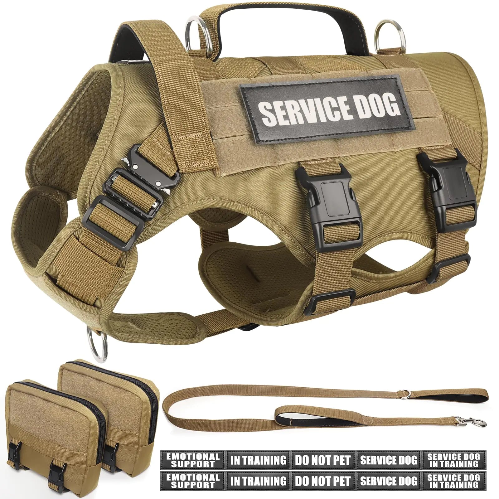 WINSEE Tactical No-Pull Dog Harness Kit with Leash and Patches - Shopinapets  WINSEE Tactical No-Pull Dog Harness Kit with Leash and Patches Shopinapets #