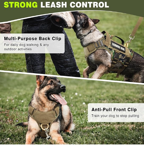 WINSEE Tactical No-Pull Dog Harness Kit with Leash and Patches - Shopinapets  WINSEE Tactical No-Pull Dog Harness Kit with Leash and Patches Shopinapets #