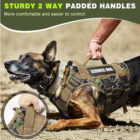 WINSEE Tactical No-Pull Dog Harness Kit with Leash and Patches - Shopinapets  WINSEE Tactical No-Pull Dog Harness Kit with Leash and Patches Shopinapets #