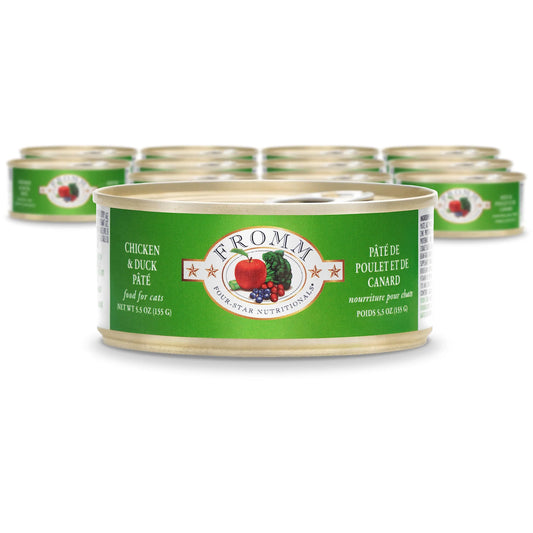 Four-Star Chicken & Duck Feast Cat Pate - 12-Pack Premium Wet Food