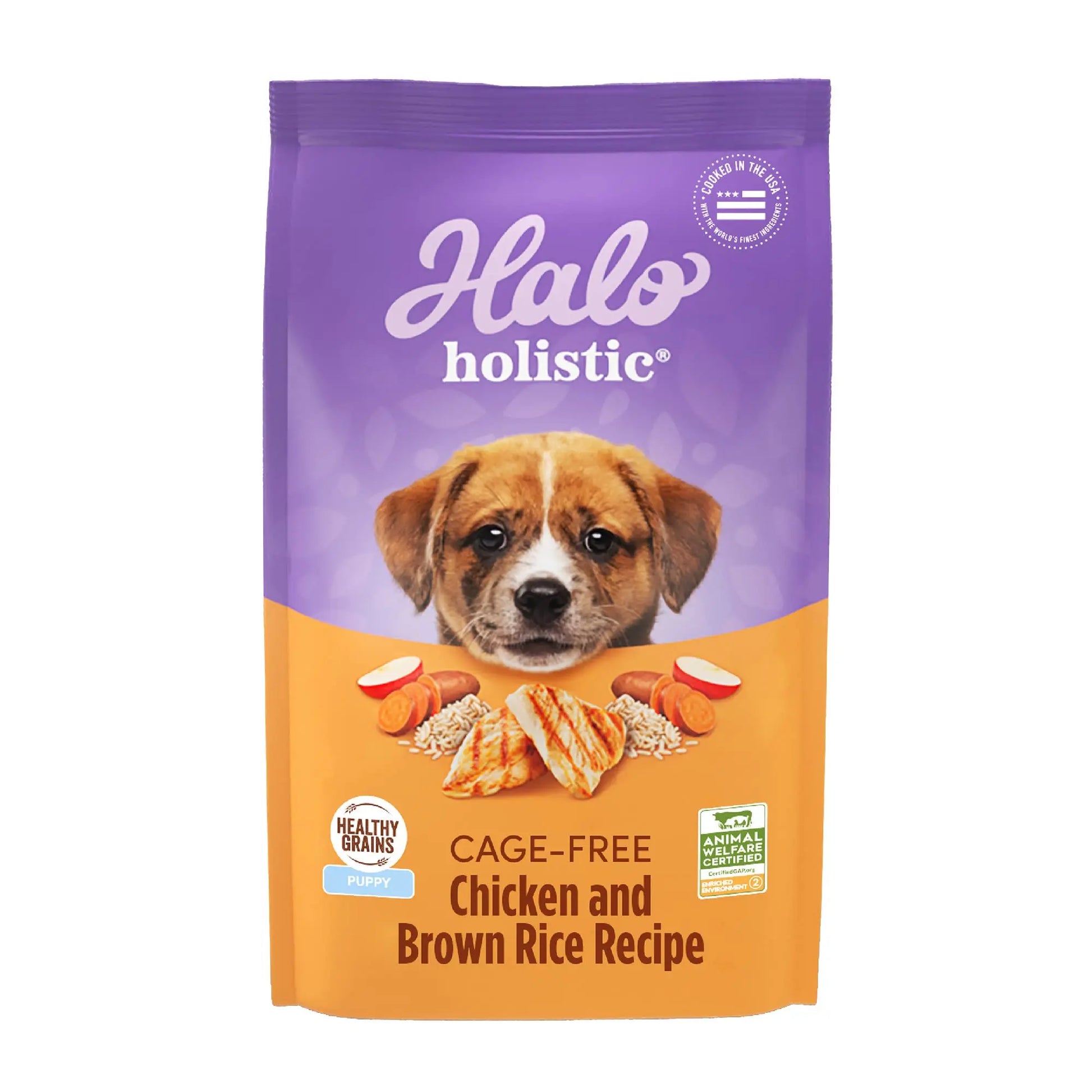 Halo Pure Puppy Digestive Wellness Chicken & Brown Rice Dry Food - Shopinapets