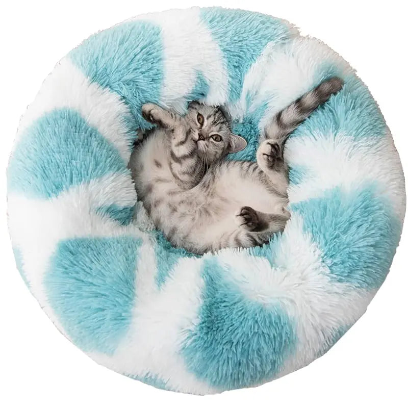 Fluffy Plush Cat and Dog Bed - Machine Washable 48 inch - Shopinapets