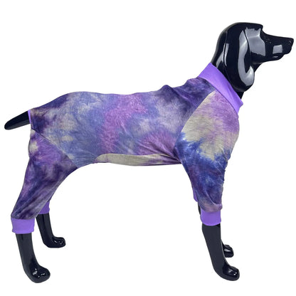 Cotton Comfort Large Dog Pajamas - Recovery & Protection Gear (Purple XL)