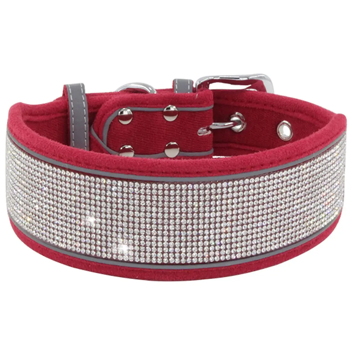 GlamRuff Reflective Rhinestone Dog Collar - Shopinapets