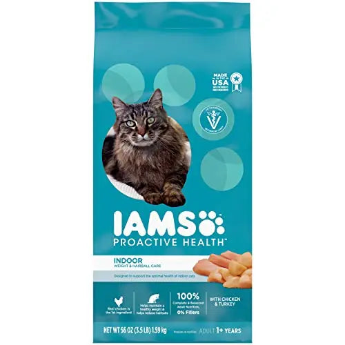 IAMS Indoor Cat Weight & Hairball Formula - Chicken & Turkey 1.59kg - Shopinapets