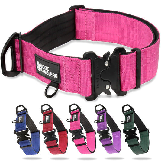 Ridge Rambler Tactical Neoprene Dog Collar - Quick Release - Shopinapets